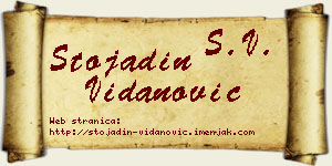 Stojadin Vidanović vizit kartica